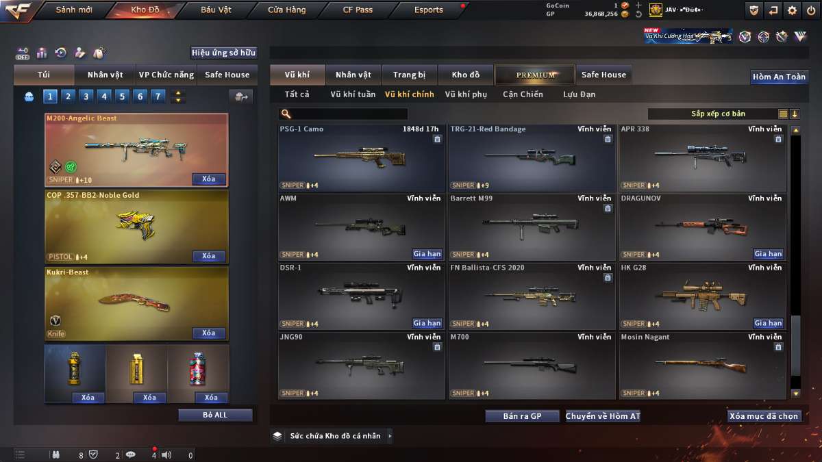 shop acc cf uy tin gia re